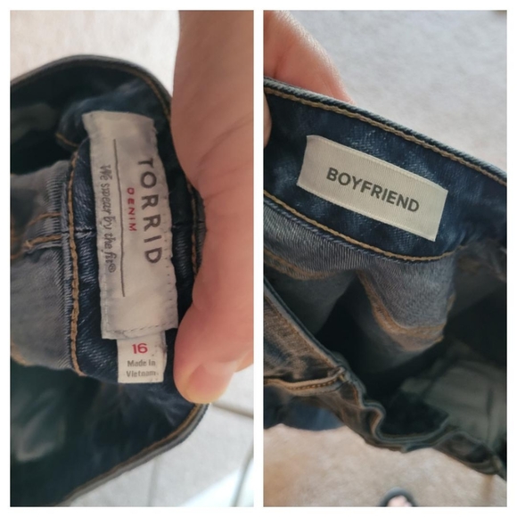 Size 16 Torrid boyfriend distressed Jeans - Picture 2 of 2